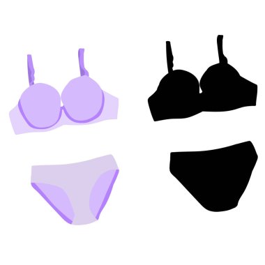 İç çamaşırı, iç çamaşırı ve sütyen silueti.