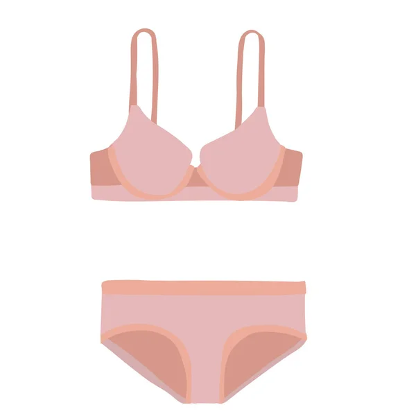 Vetor Isolado Lingerie Cuecas Sutiã Fundo Branco — Vetor de Stock