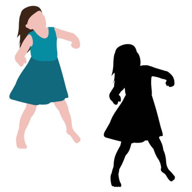  Çocuk ve düz bir tarzda, kız oynanıyor.