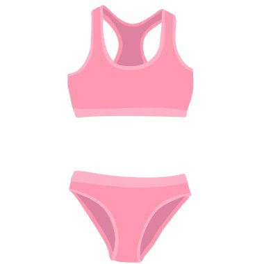 Beyaz arka planda iç çamaşırı, külot ve sutyen.