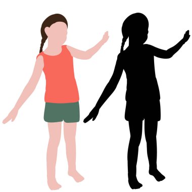 Yüzü olmayan, düz bir kız.