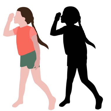 Yüzü olmayan, düz bir kız.