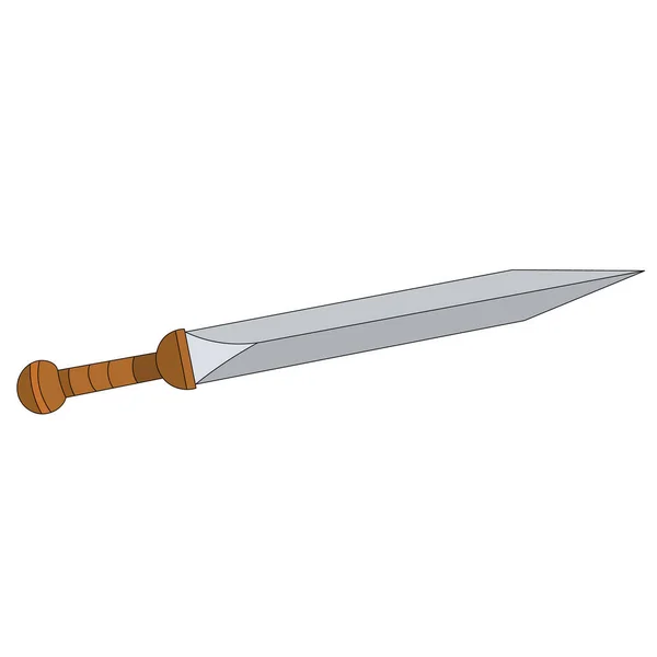 Vektor Isoliert Waffe Schwert Säbel Auf Weißem Hintergrund lizenzfreie Stockvektoren