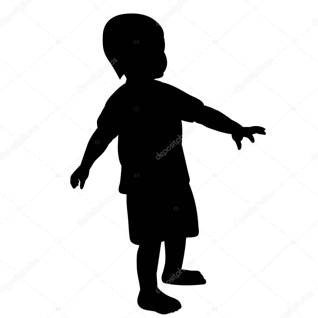  silhouette of a child, boy