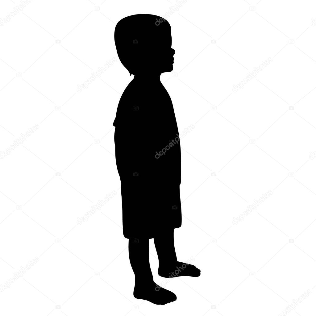  silhouette of a child, boy