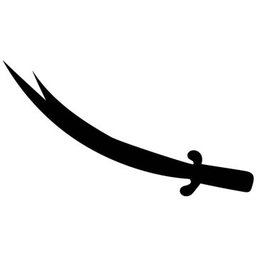 vektör, izole edilmiş, beyaz arka planda, bir kılıcın silueti, kılıçlar