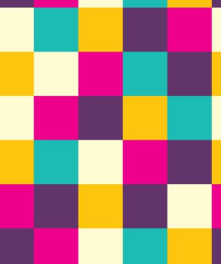 Vektör, kareler içinde soyut çok renkli arkaplan