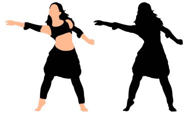 Dans eden bir kızın silueti