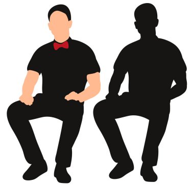  İzole edilmiş, siluet gibi oturan bir adam