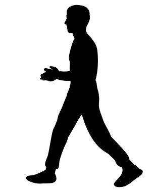  Silüet adam yürüyor.