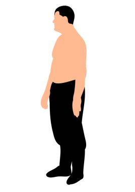 Bir adamın silüeti, vektörü 