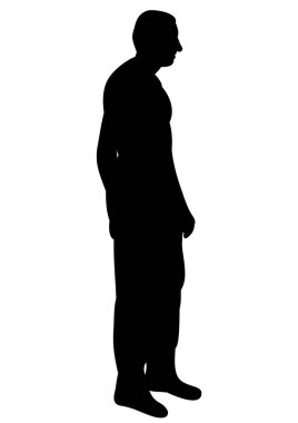 Silüet adam ayakta