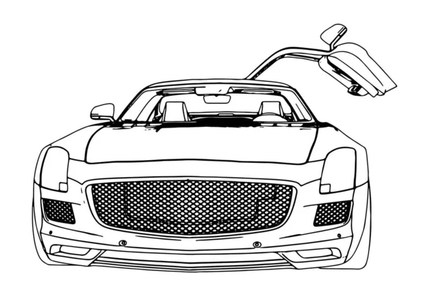 Náčrt Vektoru Sportovního Auta — Stockový vektor