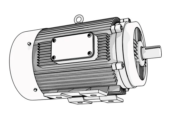 Desenho Do Vetor Motor De Arranque. Ilustração De Estilo Gravado Desenhado  à Mão Isolado Ilustração do Vetor - Ilustração de industrial, motor:  281777044