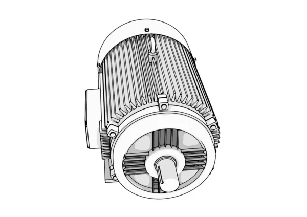 Umriss Elektromotor Vektor Stockvektor