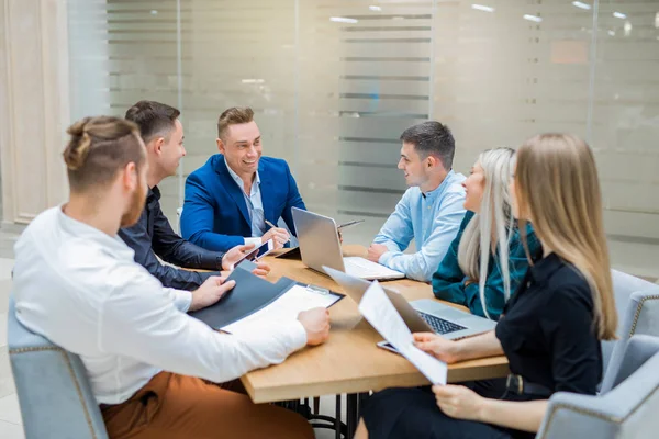 Team Young Professionals Men Women Work Office — Stock Photo, Image