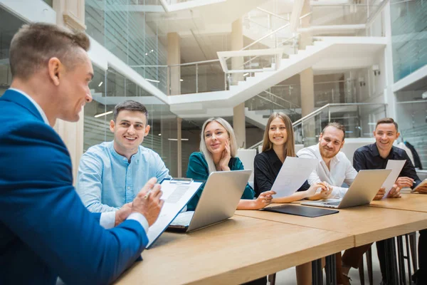 Team Young Professionals Men Women Work Office — Stock Photo, Image