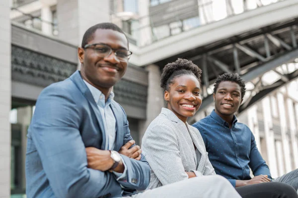 team of young african people on a walk