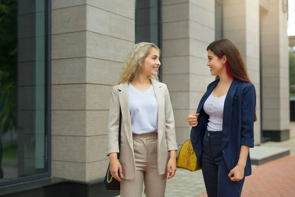 Two Beautiful Young Women Suits — Stock Photo, Image