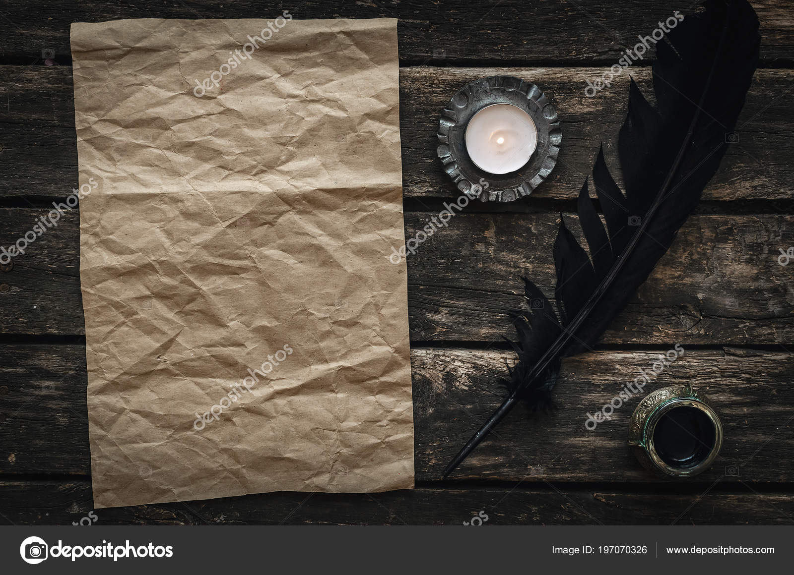 Old Blank Letter Paper Page Aged Wooden Background Manuscript Back Stock  Photo by ©ndefender 197070326