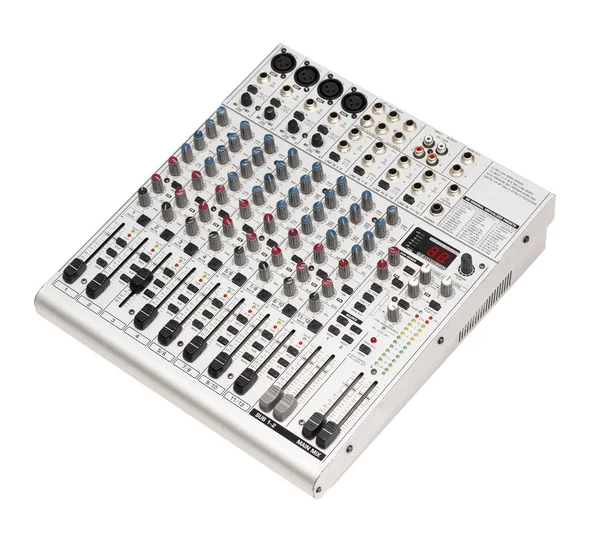 Console Mixer Audio Isolato — Foto Stock