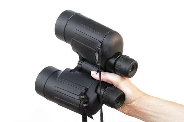 Binoculars Isolated Binoculars Hand — Stock Photo, Image