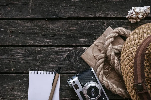 Almofada Nota Turística Aventureiro Branco Viajar Para Fazer Lista Bloco — Fotografia de Stock