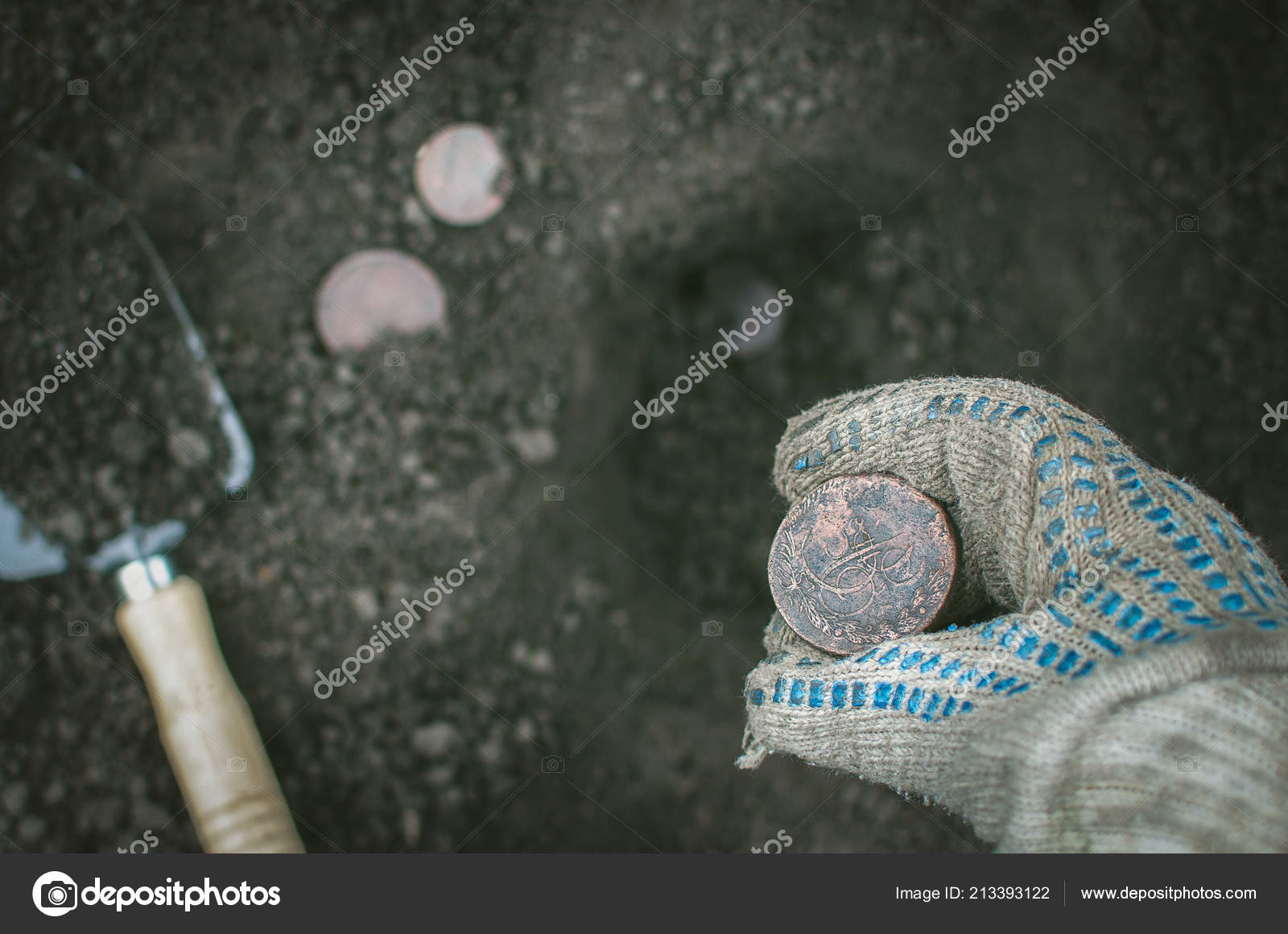 Old Coins Through A Magnifying Glasstreasure Hunting Concept In Search Of A  Lost Treasure Russian Empire Stock Photo - Download Image Now - iStock