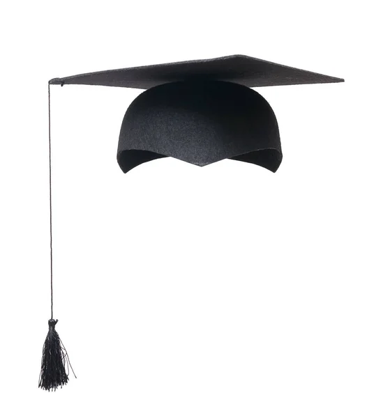 Mortarboard Graduation Student Cap Isolated White Background — Stock Photo, Image