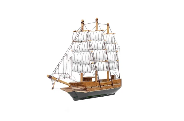 Sail Ship Toy Isolated White Background — Stock Photo, Image