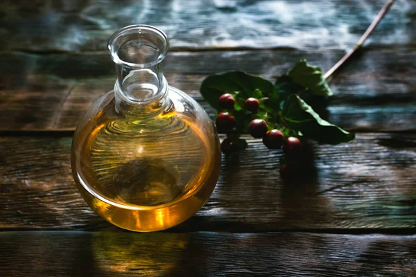 Kruidengeneeskunde Etherische Olie Droge Kruid Een Tafel Hekserij — Stockfoto