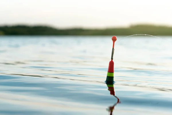 Fishing Float Blue Water Close Background — Stock Photo, Image