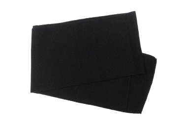 Siyah sıcak erkek atkısı beyaz arka planda izole edilmiş..