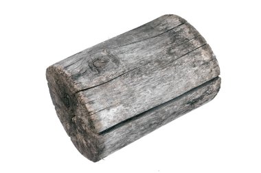 Ahşap günlük beyaz arkaplanda izole edildi.