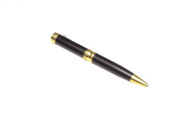 Beyaz arkaplanda siyah kalem izole edildi.