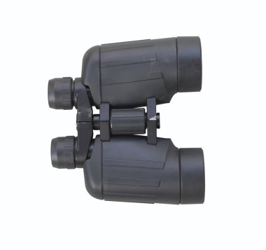 beyaz arkaplanda izole edilmiş dürbünler.