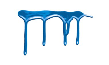 Tırnak cilası duvardan damlıyor. Cilanın lekesi.