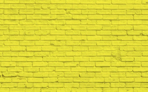 Gele Bakstenen Muur Achtergrond — Stockfoto