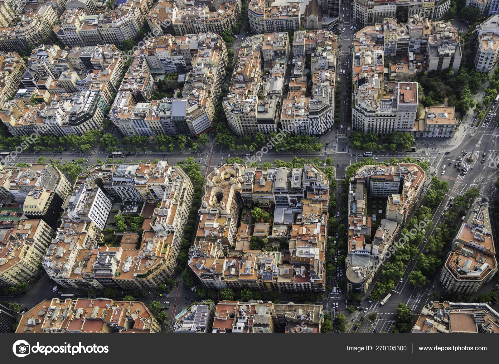 Aerial View Barcelona Buildings High Angle View City Typical Urban Stock Editorial Photo C Marchello74 270105300