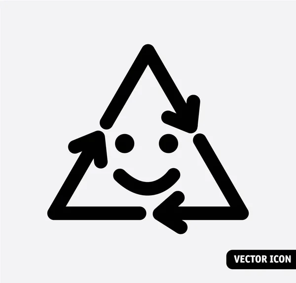 Icono Reciclaje Vector Ilustración — Vector de stock