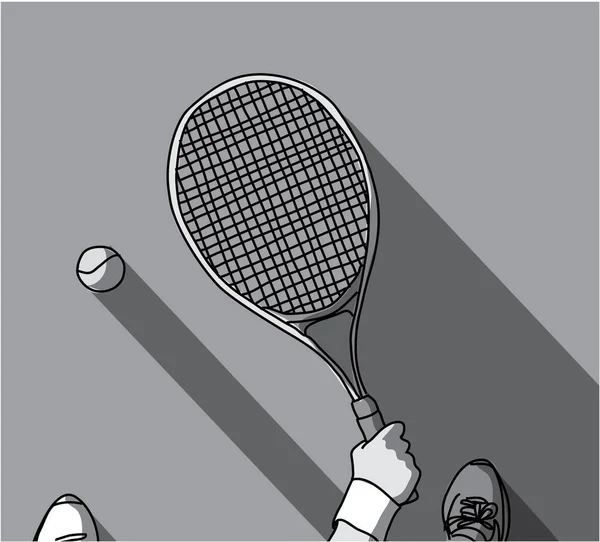 Tennis Raket Vectorillustratie — Stockvector