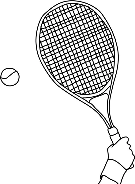 Tennisraketen Vektorillustration — Stockvektor