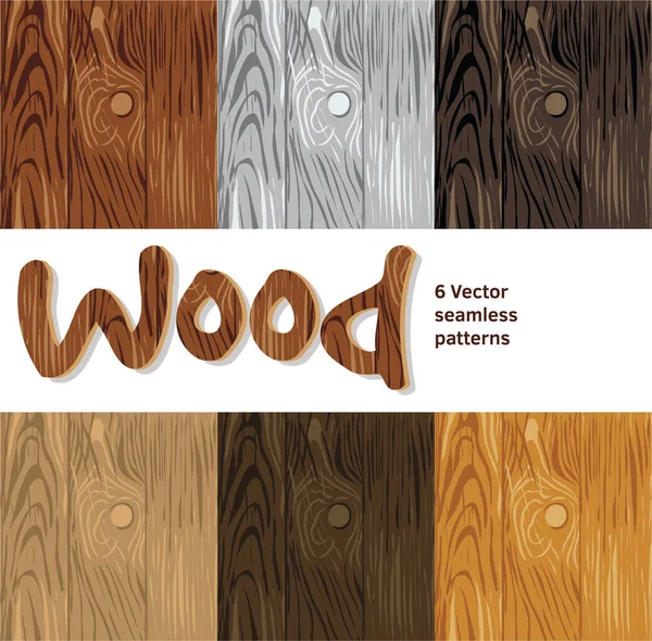 Textura de madera patrón sin costura — Vector de stock