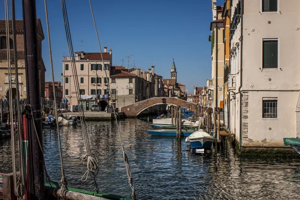 Uma Paisagem Típica Chioggia Cidade Italiana Lagoa Veneto Perto Veneza — Fotografia de Stock