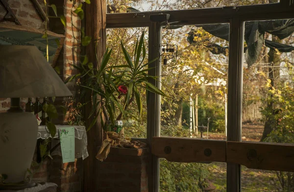 Vue Intérieur Une Maison Rustique Typique Campagne Nord Italienne — Photo