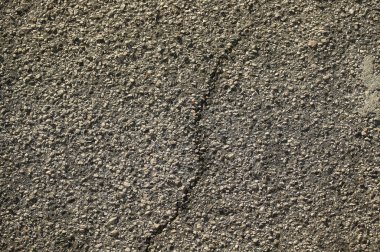 Doku yıpranmış ve harap Asfalt ile orta çatlamak.