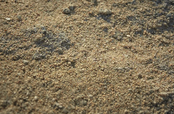 Textur Aus Feinem Mediterranen Sand Mit Einigen Kieselsteinen Die Während — Stockfoto