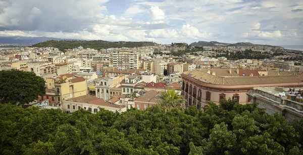 Vue Dessus Quartier Ville Cagliari Avec Ses Bâtiments Caractéristiques Son — Photo