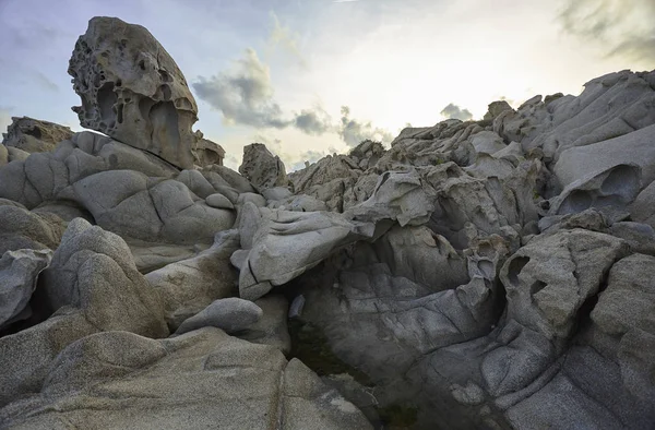 Rock Konformationer Naturlig Granit Som Skapar Olika Former Typiska För — Stockfoto