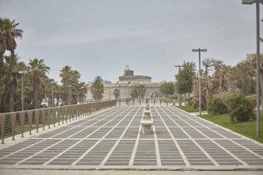 Belirli bir döşeme ile Civitavecchia İtalya'da tarihi bir geçit görünümünü belirli bir optik efekt vermek çapraz çizgiler ile yapılan.